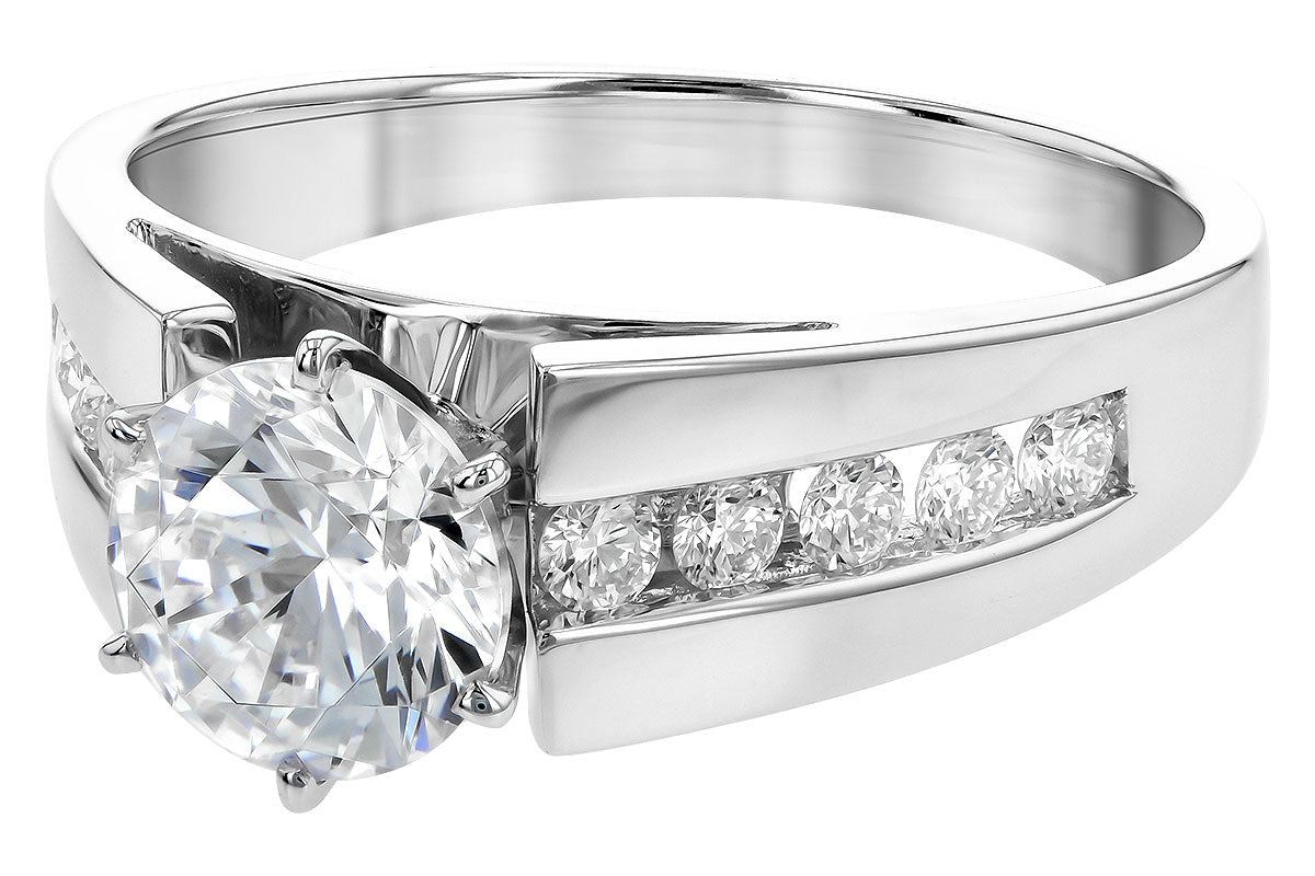 Allison Kaufman Diamond Engagement Ring Semi-Mount in 14K White Gold, 0.33 ctw (L7235), alternate view