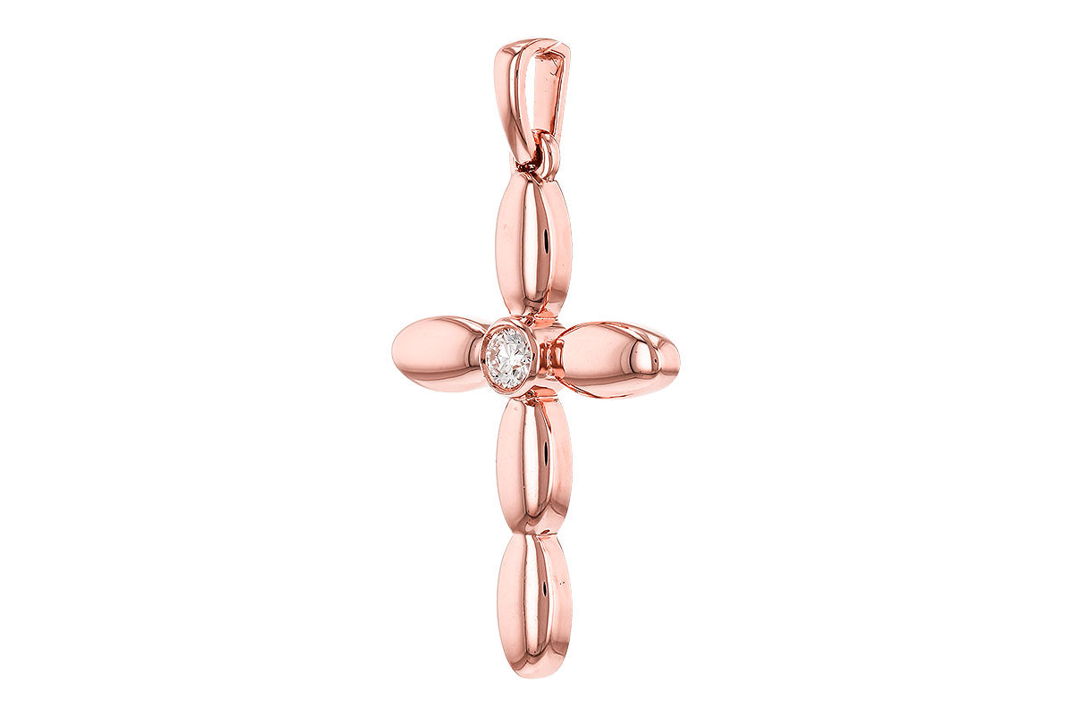 Allison Kaufman Diamond Pendant in 14K Rose Gold, 0.04 ctw, alternate view