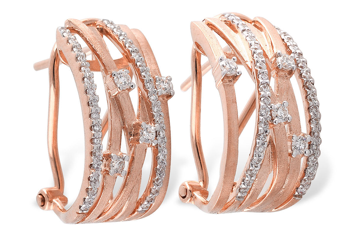 Allison Kaufman Diamond Earrings in 14K Rose Gold, 0.41 ctw