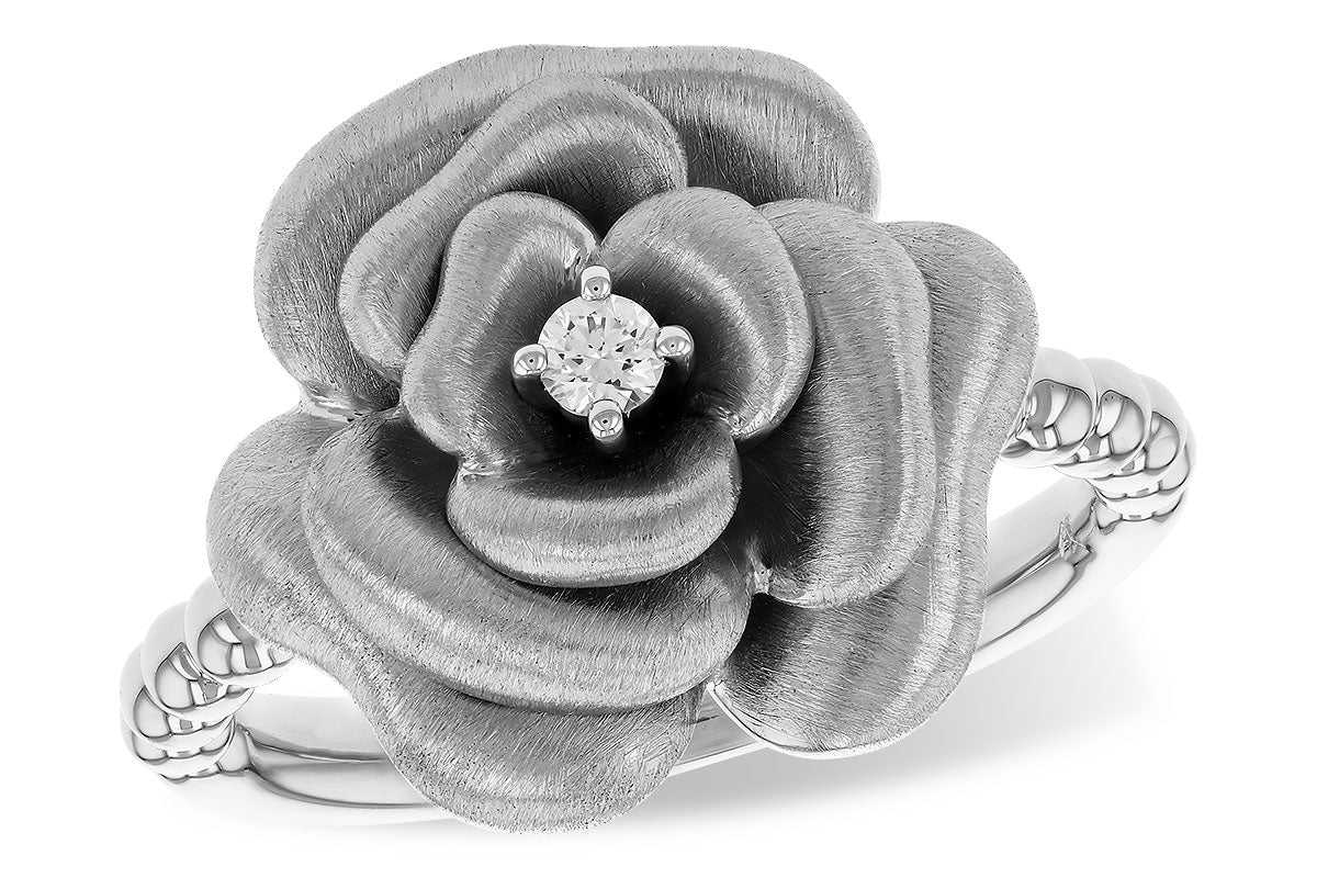 Allison Kaufman Diamond Ring in 14K White Gold, 0.05 ctw