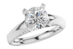 Allison Kaufman Diamond Engagement Ring Semi-Mount in 14K White Gold, 0.08 ctw (L7943)