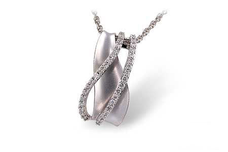 Allison Kaufman Diamond Necklace in 14K White Gold, 0.28 ctw