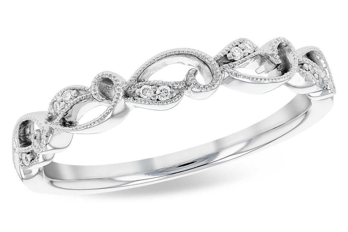 Allison Kaufman Diamond Wedding Band in 14K White Gold, 0.03 ctw