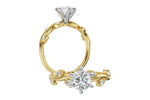 Allison Kaufman Diamond Engagement Ring Semi-Mount in 14K Yellow Gold, 0.12 ctw (L7834), alternate view