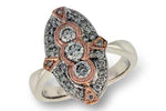 Allison Kaufman Diamond Ring in 14K Two-Tone Gold, 0.80 ctw