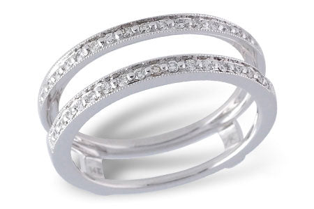 Allison Kaufman Diamond Ring Guard in 14K White Gold, 0.18 ctw