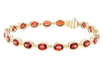 Allison Kaufman Garnet & Diamond Bracelet in 14K Yellow Gold, 9.26 ctw, alternate view