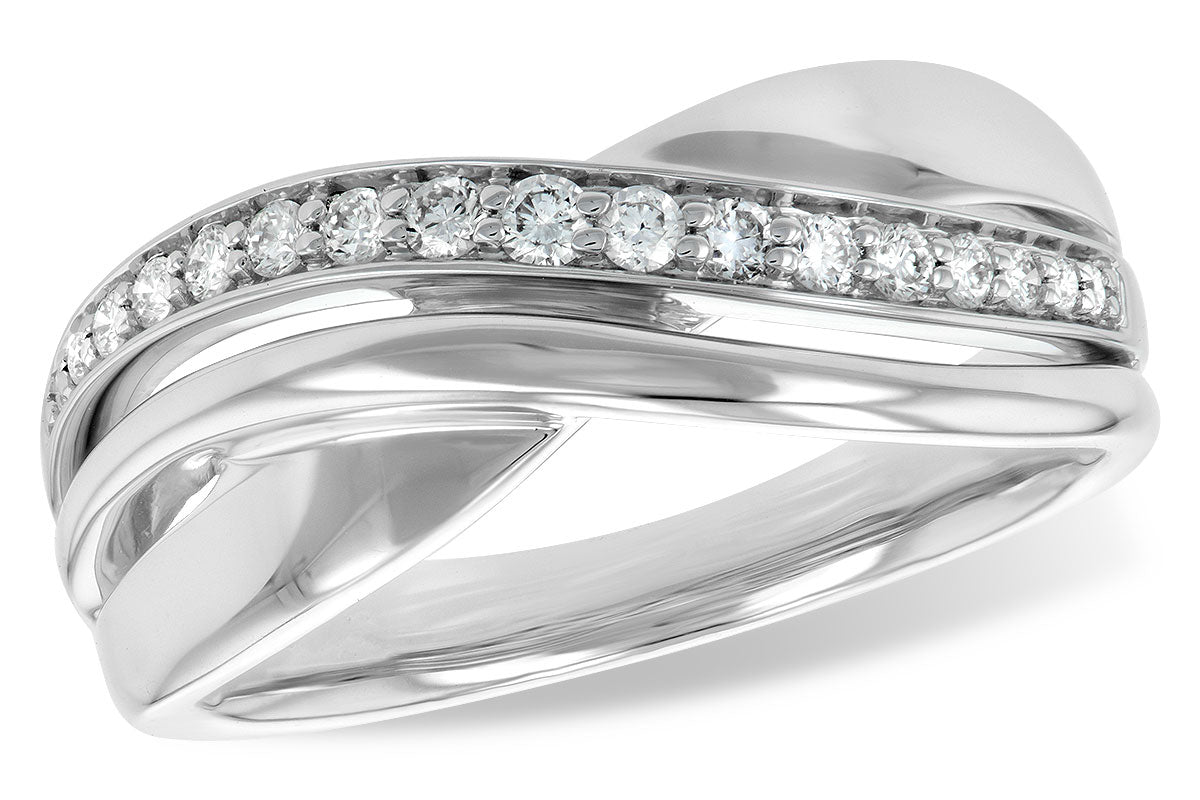 Allison Kaufman Diamond Wedding Band in 14K White Gold, 0.19 ctw