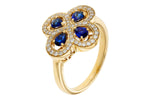 Allison Kaufman Sapphire & Diamond Ring in 14K Yellow Gold, 0.96 ctw, alternate view