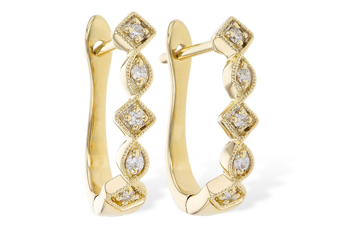 Allison Kaufman Diamond Earrings in 14K Yellow Gold, 0.10 ctw (E2112)