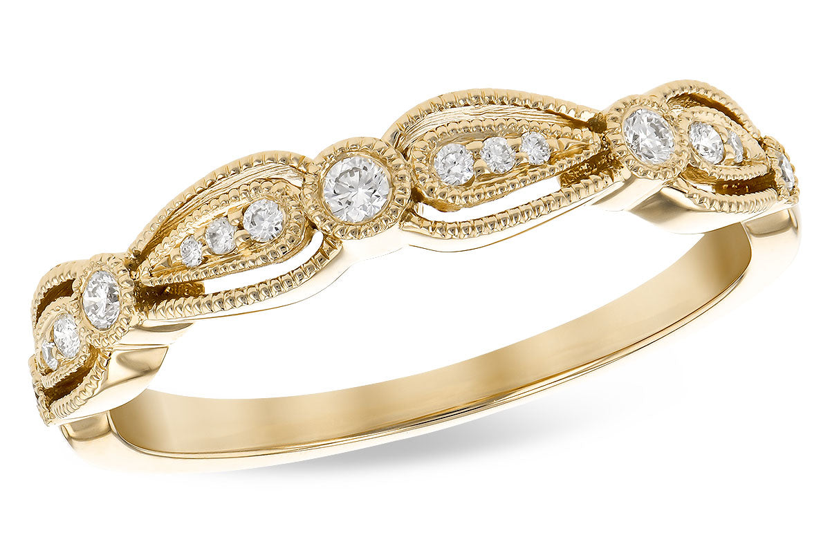 Allison Kaufman Diamond Wedding Band in 14K Yellow Gold, 0.14 ctw (W2390)