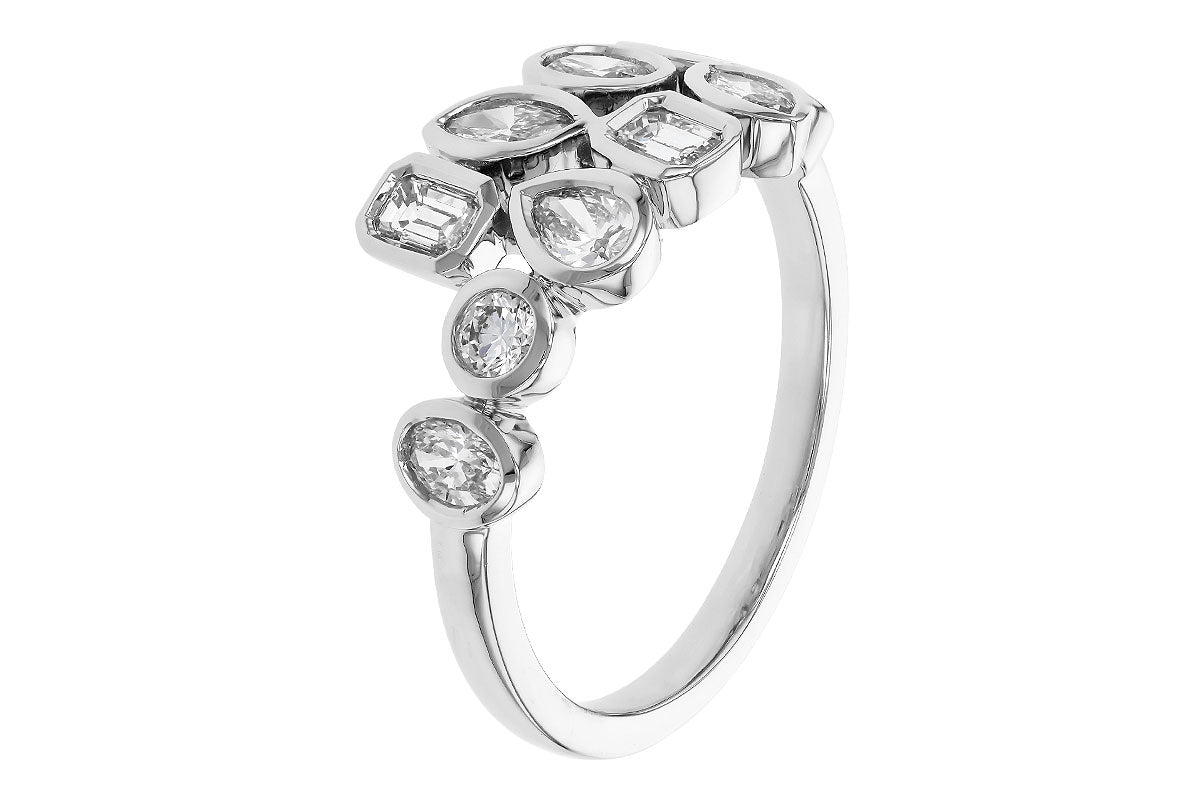 Allison Kaufman Fancy-Cut Diamond Ring in 14K White Gold, 0.85 ctw, alternate view