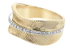 Allison Kaufman Diamond Wedding Band in 14K Yellow & White Gold, 0.22 ctw, alternate view