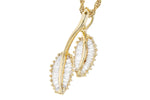 Allison Kaufman Baguette Diamond Necklace in 14K Yellow Gold, 0.48 ctw, alternate view