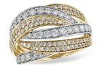 Allison Kaufman Diamond Wedding Band in 14K Yellow & White Gold, 1.22 ctw