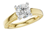 Allison Kaufman Diamond Engagement Ring Semi-Mount in 14K Yellow Gold, 0.28 ctw