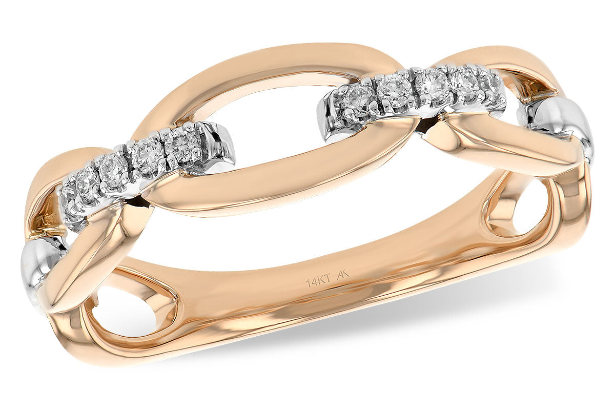 Allison Kaufman Diamond Wedding Band in 14K Yellow & White Gold, 0.08 ctw