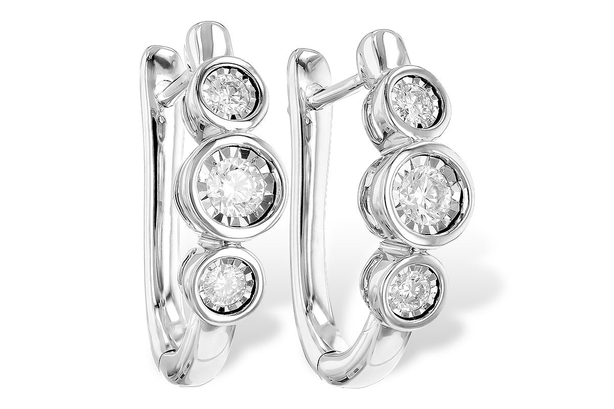 Allison Kaufman Diamond Earrings in 14K White Gold, 0.36 ctw (E2110)