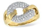Allison Kaufman Diamond Ring in 14K Yellow & White Gold, 0.90 ctw