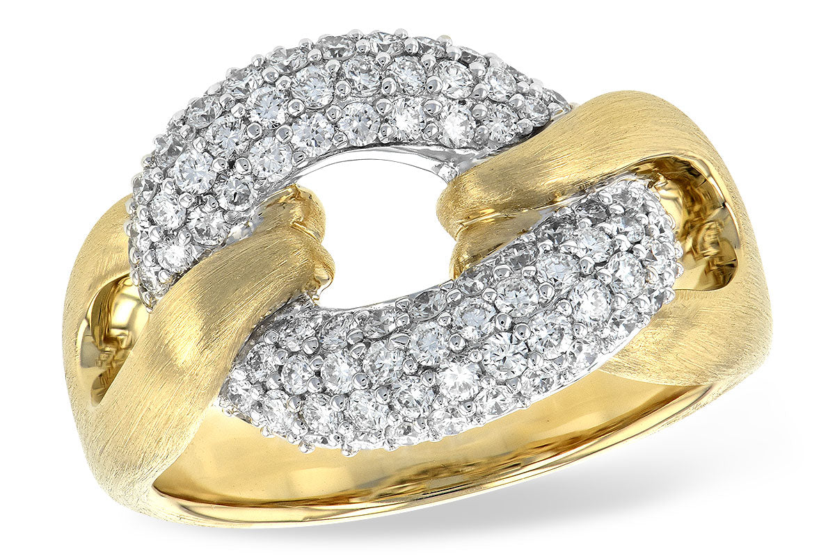 Allison Kaufman Diamond Ring in 14K Yellow & White Gold, 0.90 ctw