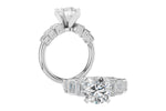 Allison Kaufman Fancy-Cut Diamond Engagement Ring Semi-Mount in 14K White Gold, 0.92 ctw, alternate view