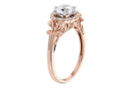Allison Kaufman Diamond Engagement Ring Semi-Mount in 14K Rose Gold, 0.09 ctw, alternate view