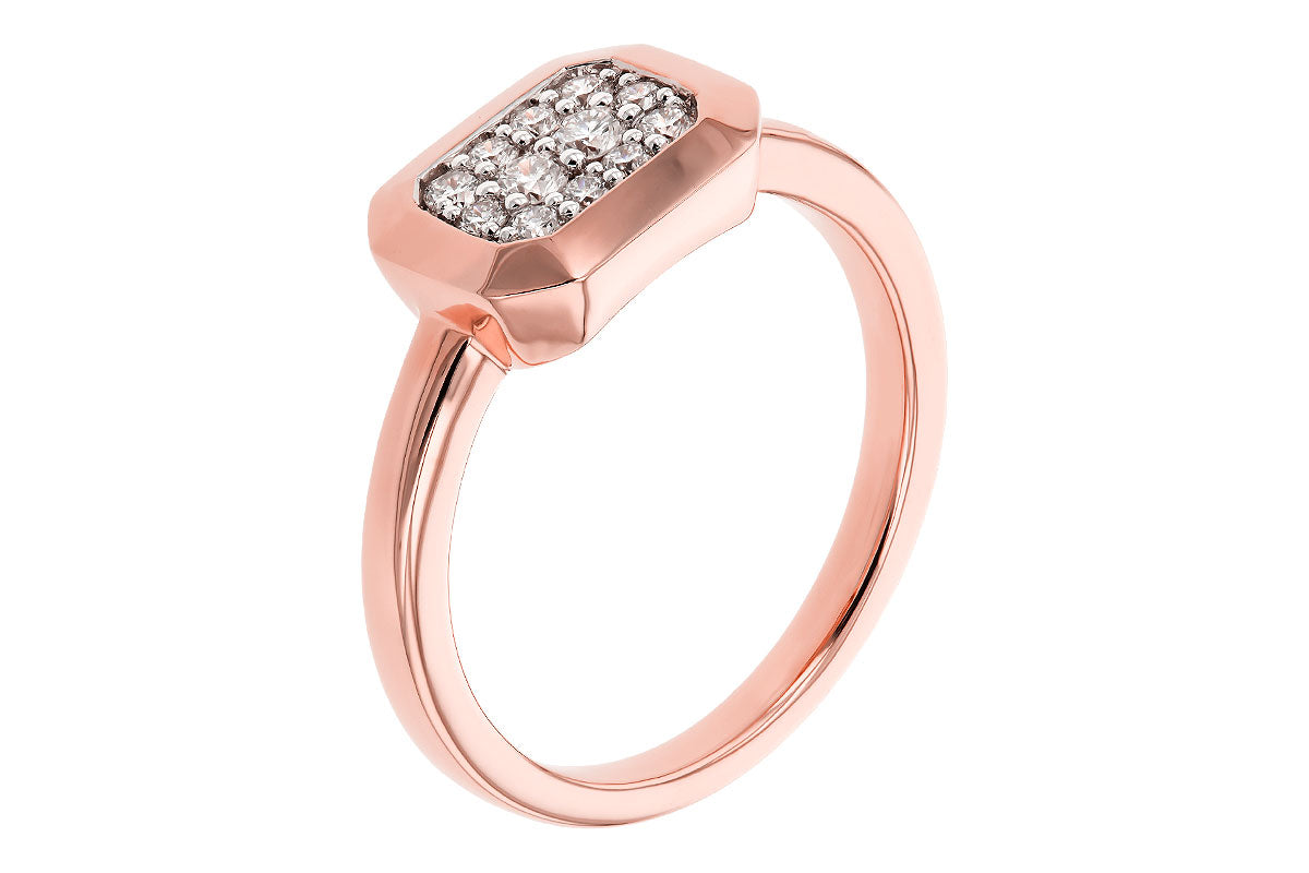 Allison Kaufman Diamond Ring in 14K Rose Gold, 0.25 ctw (D6050), alternate view
