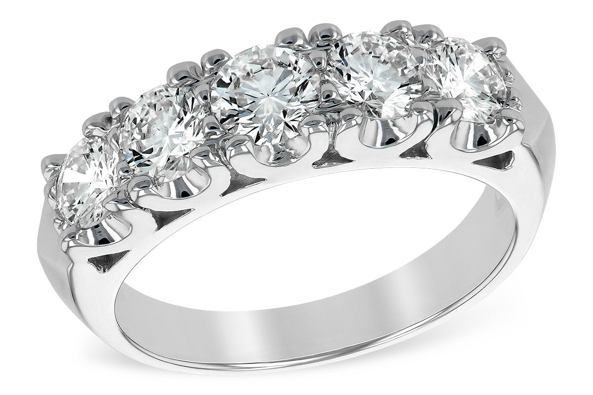 Allison Kaufman Diamond Wedding Band in 14K White Gold, 1.50 ctw