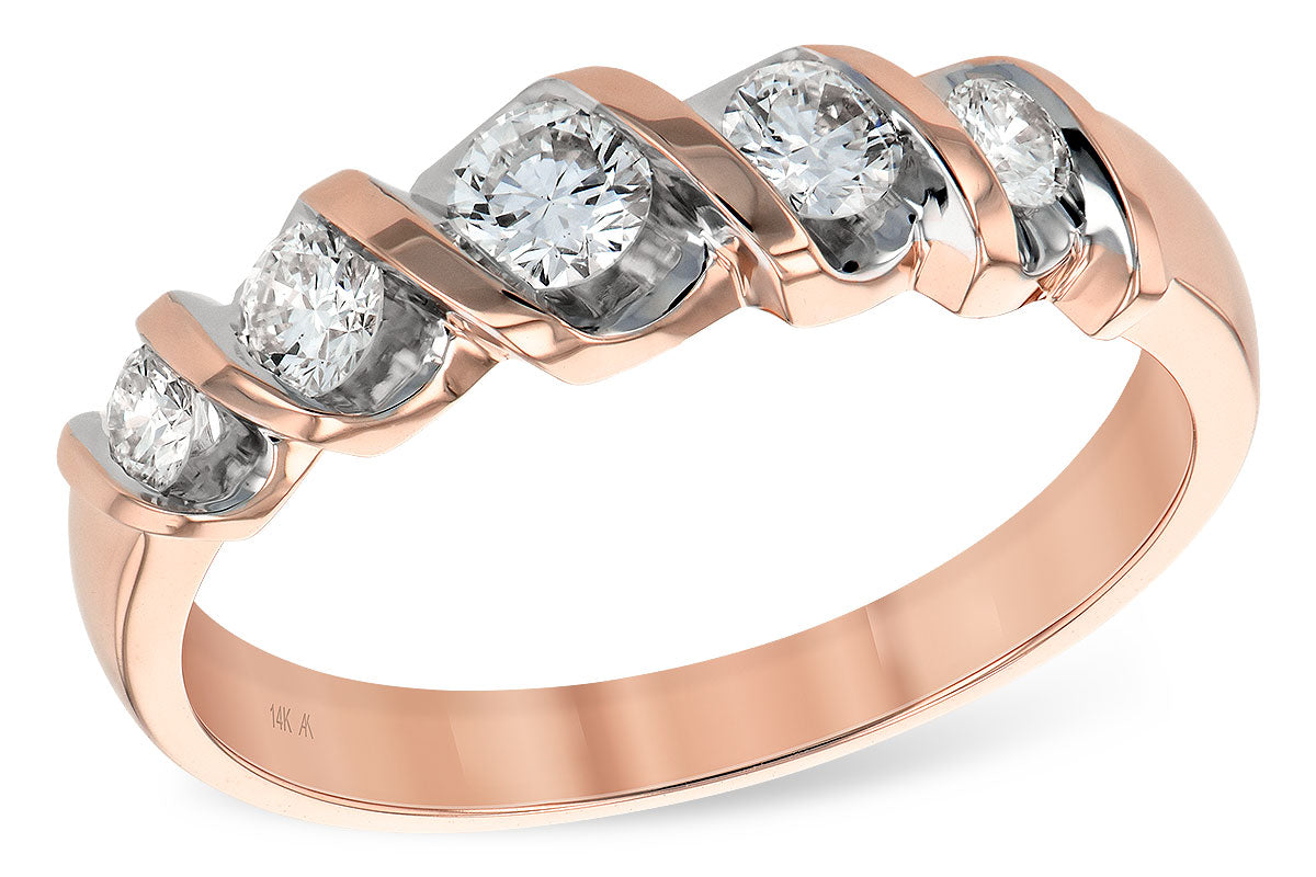 Allison Kaufman Diamond Wedding Band in 14K Rose Gold, 0.50 ctw (WR115-50)