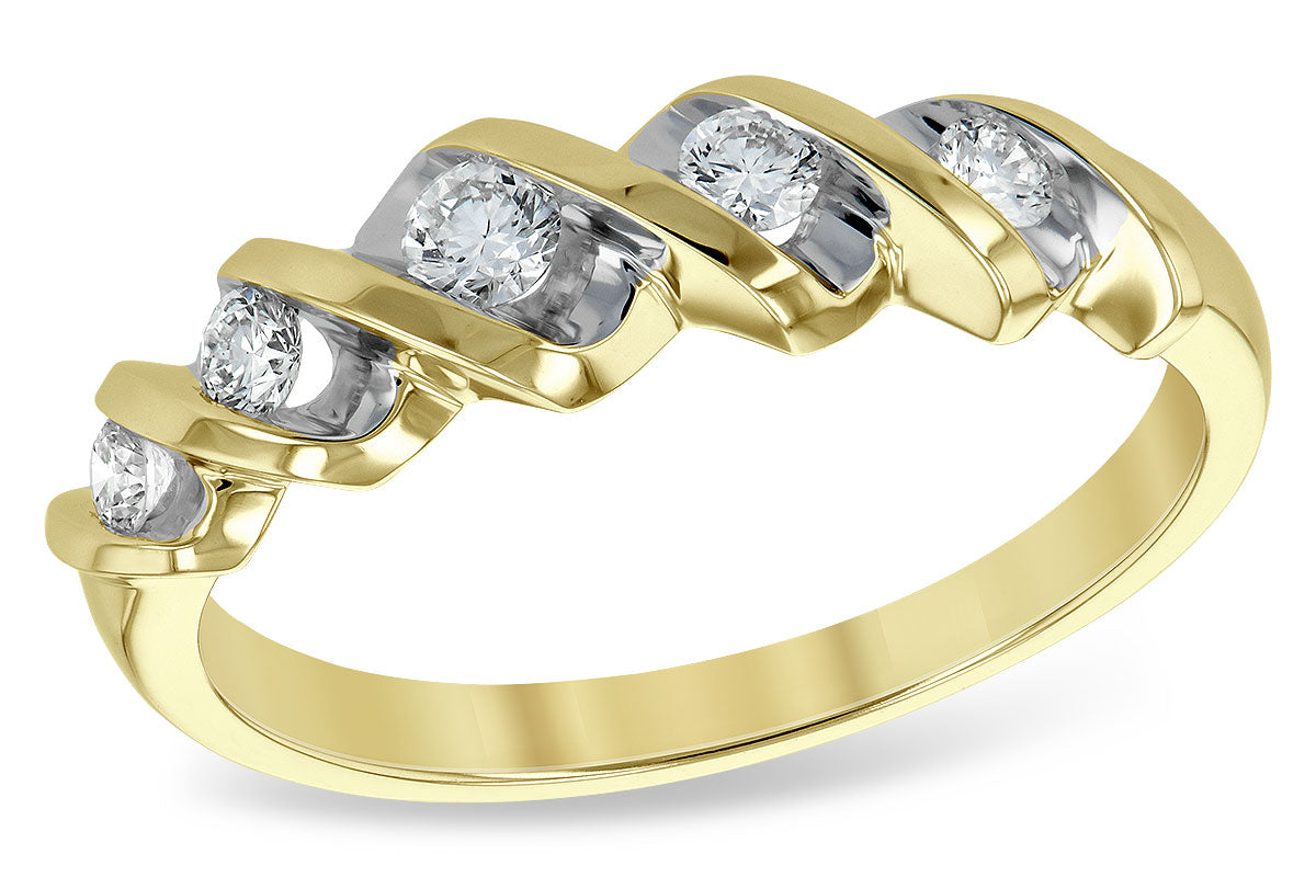 Allison Kaufman Diamond Wedding Band in 14K Yellow Gold, 0.25 ctw (WR115-25)