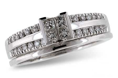 Allison Kaufman Diamond Bridal Set in 14K White Gold, 0.50 ctw (H11288)