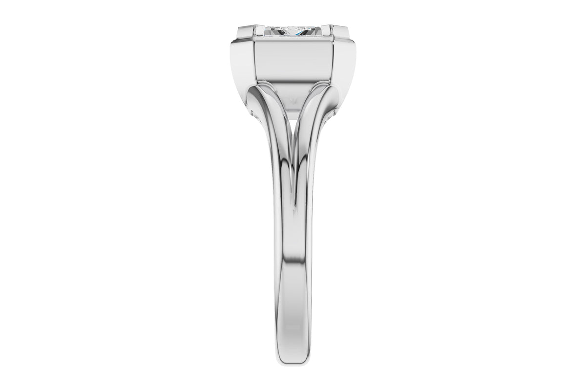 Allison Kaufman Engagement Ring Semi-Mount in 14K White Gold (L7928), alternate view