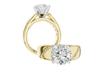 Allison Kaufman Diamond Engagement Ring Semi-Mount in 14K Yellow Gold, 0.08 ctw (L7958), alternate view