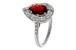 Allison Kaufman Garnet & Diamond Ring in 14K White Gold, 1.98 ctw, alternate view