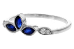 Allison Kaufman Sapphire & Diamond Band Enhancer in 14K White Gold, 0.38 ctw, alternate view