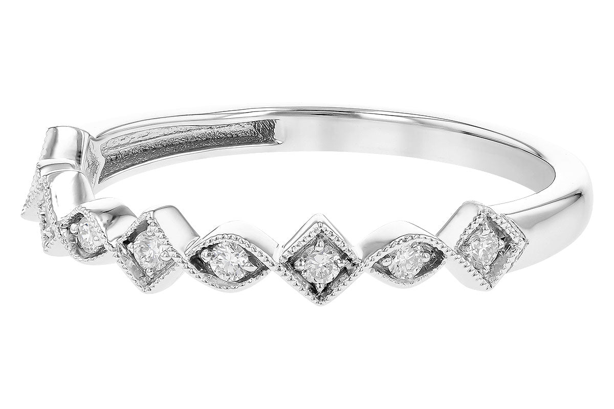 Allison Kaufman Diamond Wedding Band in 14K White Gold, 0.11 ctw (W2482), alternate view
