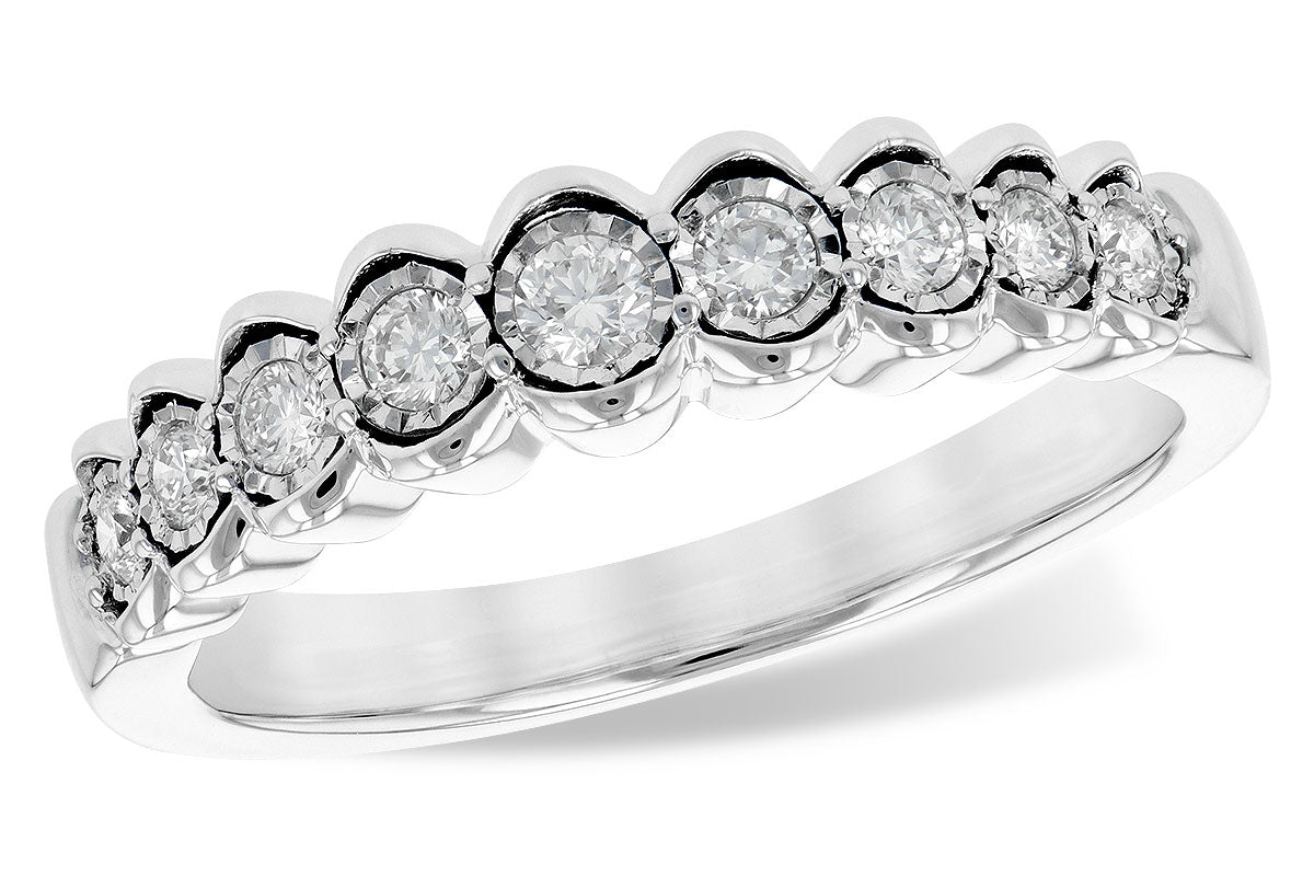 Allison Kaufman Diamond Wedding Band in 14K White Gold, 0.24 ctw (W2331)