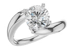 Allison Kaufman Diamond Engagement Ring Semi-Mount in 14K White Gold, 0.04 ctw (L7920)