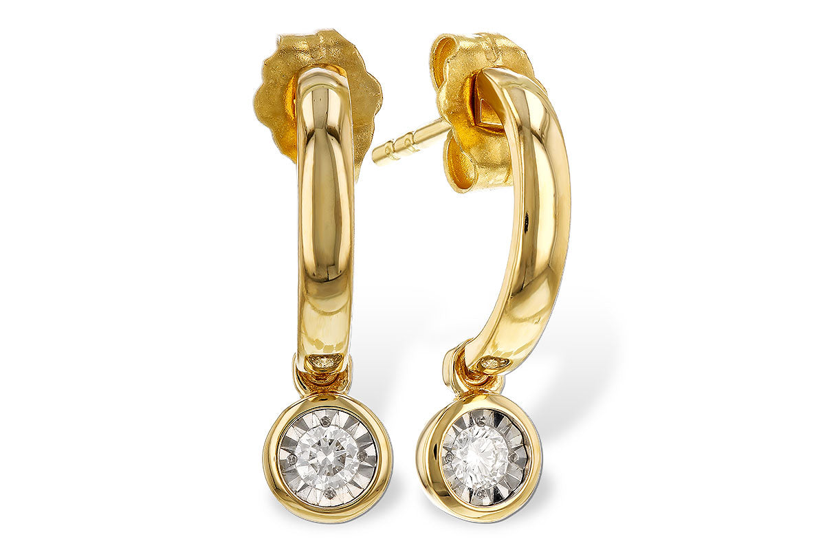 Allison Kaufman Diamond Earrings in 14K Yellow Gold, 0.10 ctw (E2349)