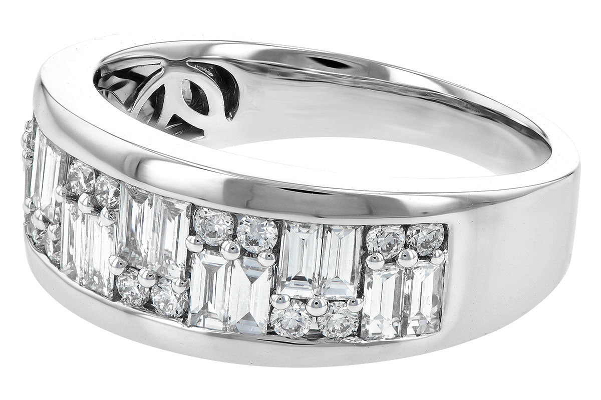 Allison Kaufman Baguette Diamond Wedding Band in 14K White Gold, 1.00 ctw, alternate view