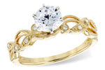 Allison Kaufman Diamond Engagement Ring Semi-Mount in 14K Yellow Gold, 0.06 ctw (L7752)