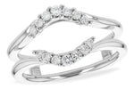 Allison Kaufman Diamond Ring Guard in 14K White Gold, 0.24 ctw (W2153)