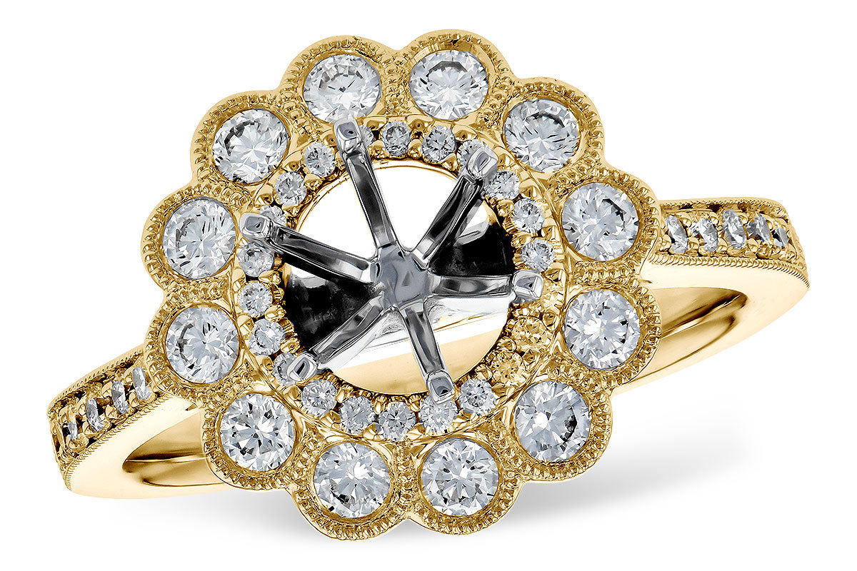Allison Kaufman Diamond Engagement Ring Semi-Mount in 14K Yellow Gold, 0.66 ctw (L7800)
