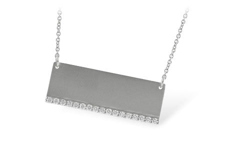 Allison Kaufman Diamond Necklace in 14K White Gold, 0.27 ctw (N7834)