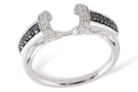 Allison Kaufman Black Diamond Band Enhancer in 14K White Gold, 0.32 ctw