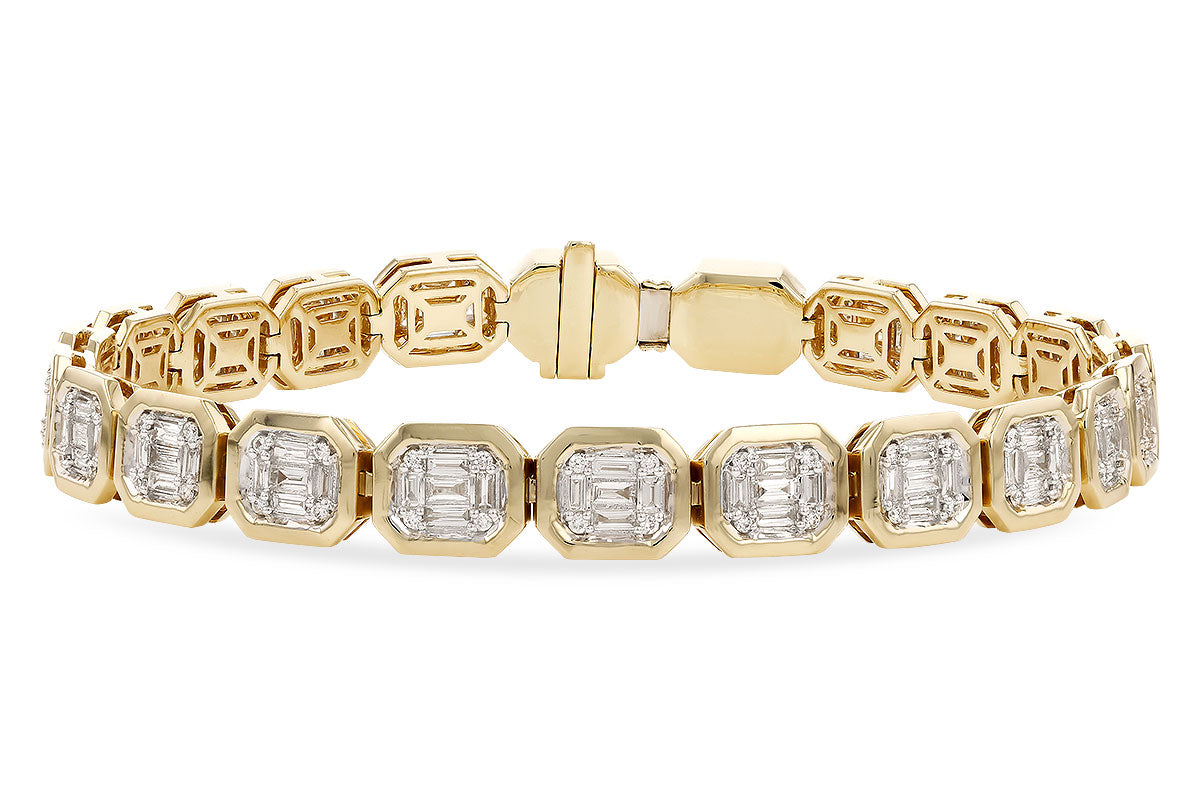 Allison Kaufman Baguette Diamond Bracelet in 14K Yellow Gold, 1.70 ctw