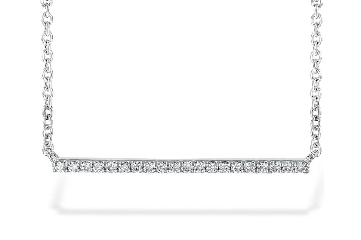 Allison Kaufman Diamond Necklace in 14K White Gold, 0.19 ctw (N7919)