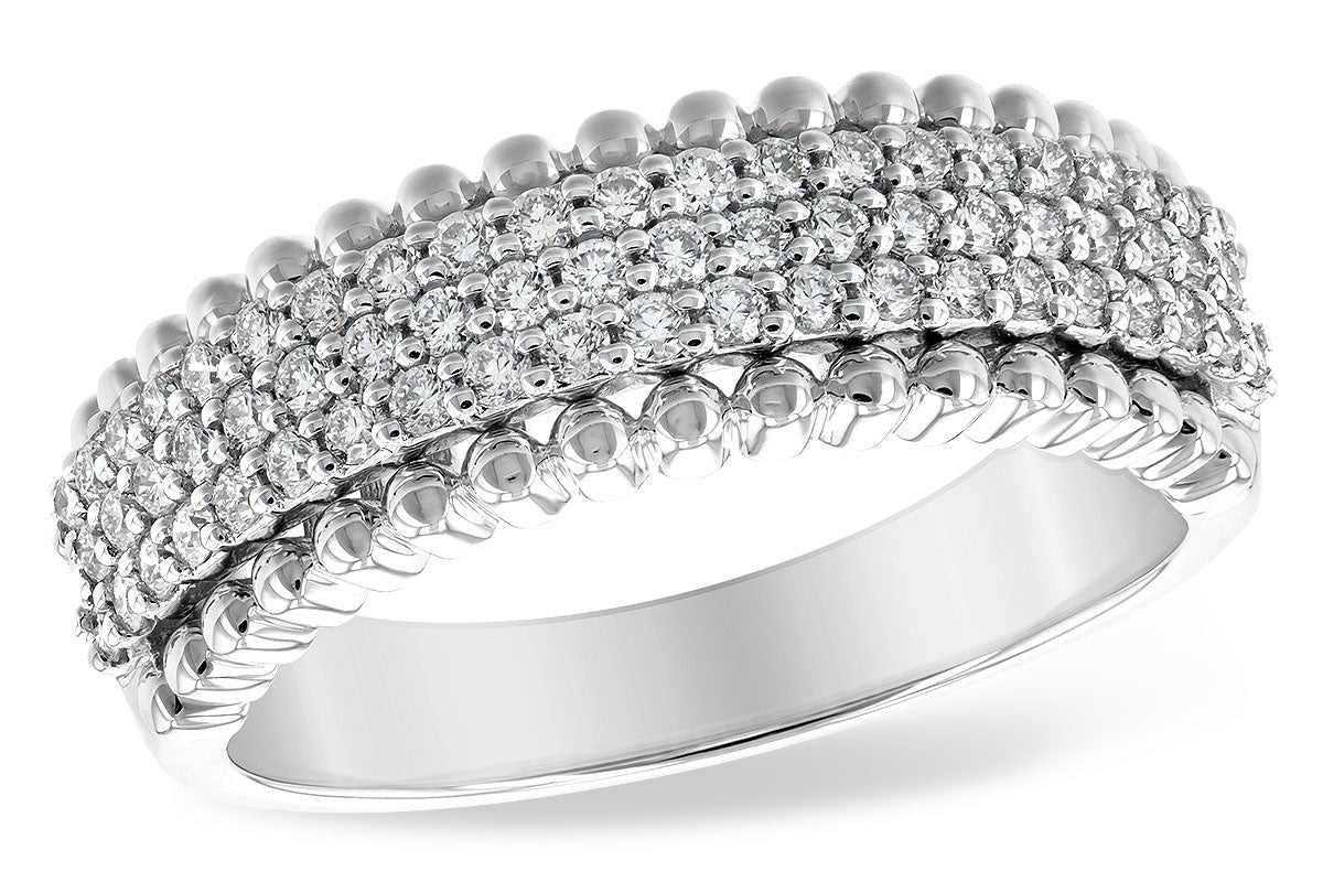 Allison Kaufman Diamond Wedding Band in 14K White Gold, 0.50 ctw (W2204)