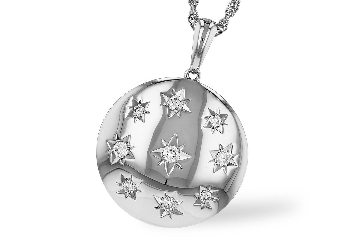 Allison Kaufman Diamond Necklace in 14K White Gold, 0.17 ctw