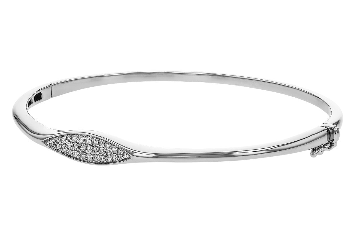Allison Kaufman Diamond Bangle Bracelet in 14K White Gold, 0.25 ctw, alternate view
